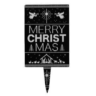 Ugly Merry CHRISTmas Sweater Christ Christian Cake Topper