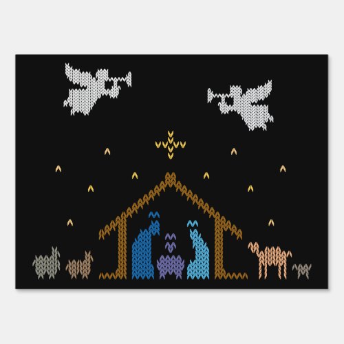 Ugly Merry CHRISTmas Sweater Christian Nativity Sign