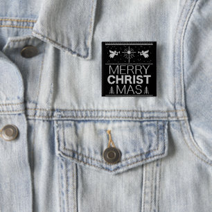 Ugly Merry Christmas Sweater - Christian Pinback Button