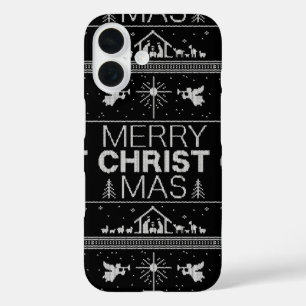 Ugly Merry Christmas Sweater Elegant Christian     iPhone 16 Case