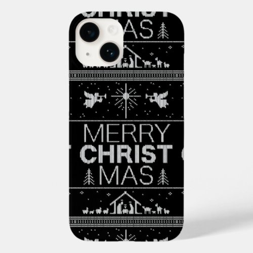 Ugly Merry Christmas Sweater Elegant Religious Cas Case_Mate iPhone 14 Case