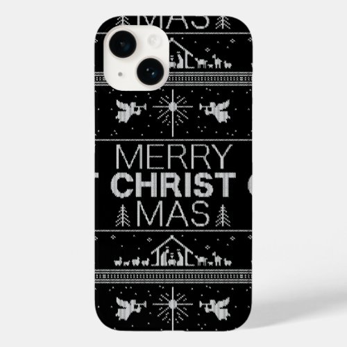 Ugly Merry Christmas Sweater Elegant Religious Cas Case_Mate iPhone 14 Case