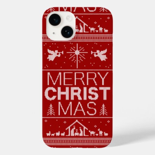 Ugly Merry CHRISTmas Sweater Religious Christian C Case_Mate iPhone 14 Case