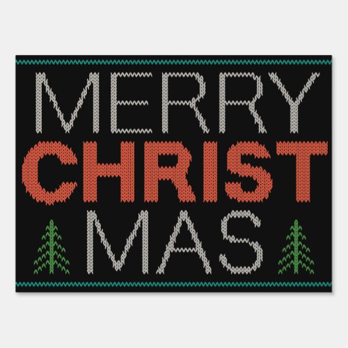 Ugly Merry CHRISTmas Sweater Religious Christian Sign