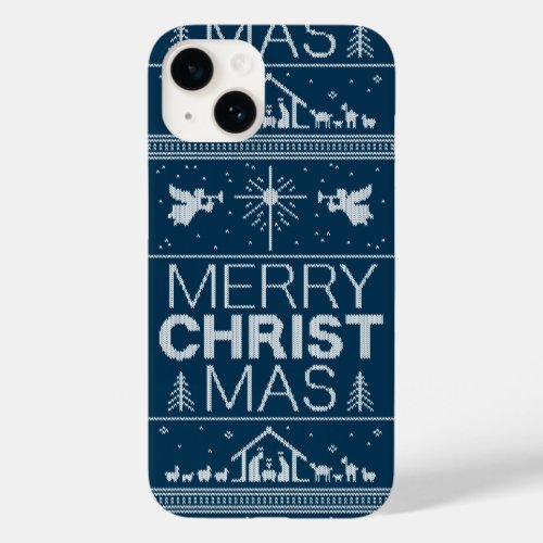 Ugly Merry Christmas Sweater Religious Nativity Case_Mate iPhone 14 Case