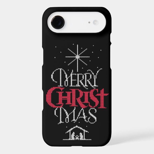 Ugly Merry CHRISTmas Sweater Religious Religion Ca Case-Mate iPhone Case (Back)