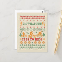 Ugly Merry christmas sweater riding a bike