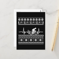 Ugly Merry christmas sweater riding a bike