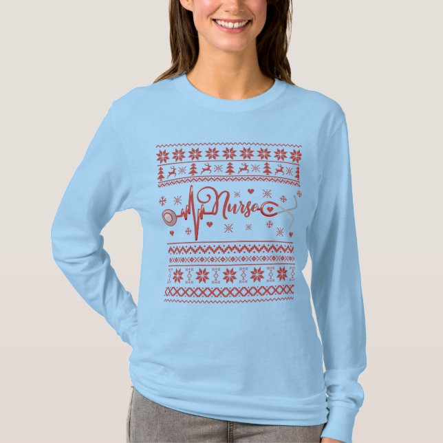 Ugly Merry Christmas sweater RN gifts nurse (Front)