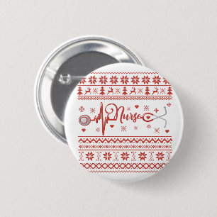 Ugly Merry Christmas sweater RN gifts nurse Button