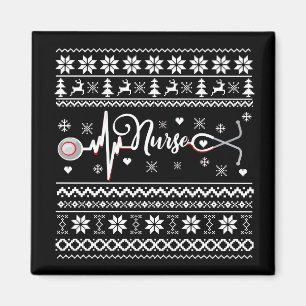 Ugly Merry Christmas sweater RN gifts nurse Magnet