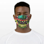 Ugly Monster Face Adult Cloth Face Mask (Worn)