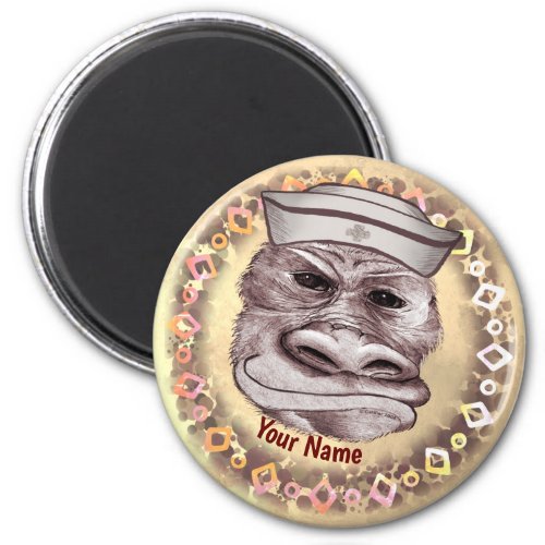 Ugly Pin Up Nurse custom name magnet
