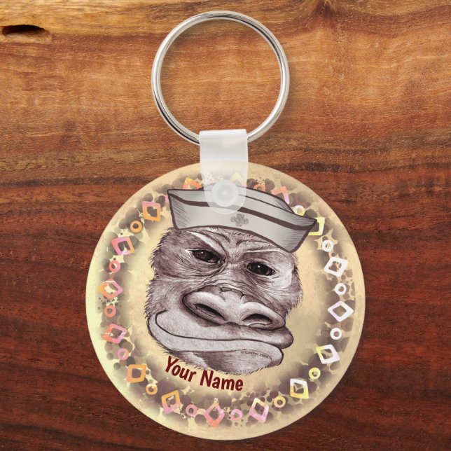 Ugly Pin Up Nurse Keychain (Front)