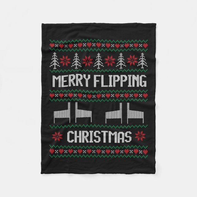 Ugly Pinball Machine Christmas Pinball Wizard  Fleece Blanket (Front)