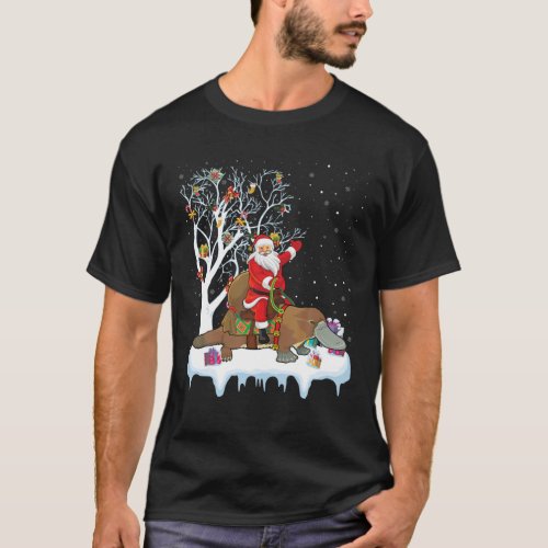 Ugly Platypus Xmas Gift Santa Riding Platypus Chri T_Shirt