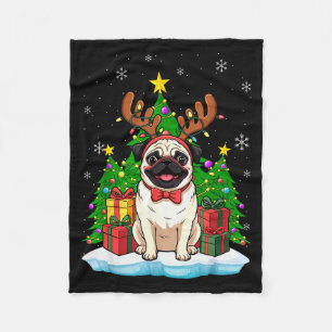 Ugly Pug Christmas Sweater Pajama For Women Men Fa Fleece Blanket