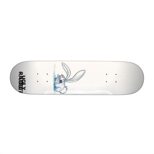 ugly rabbit skateboard deck | Zazzle