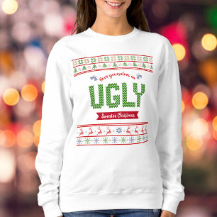 Ugly Red Green Christmas Tacky Nordic Knit Pattern Sweatshirt