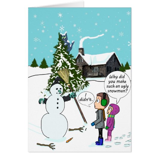 Ugly Snowman Halloween Witch Crash Best Witches (Front)