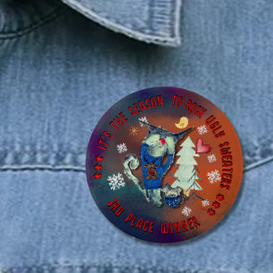 Ugly Sweater 3rd Winner Cat & Mouse Button