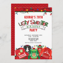 Ugly Sweater 70th Birthday Party Invitation