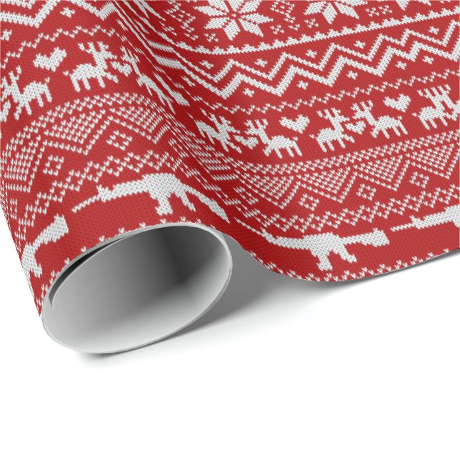 Ugly Sweater AR-15 pattern gift wrap (Roll Corner)