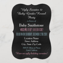 Ugly Sweater Baby Gender Reveal Invitation