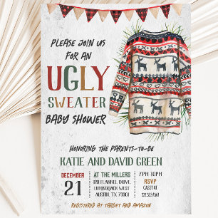 Ugly Sweater Baby Shower Invitation