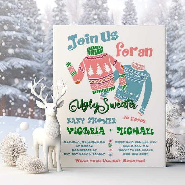 Ugly Sweater Baby Shower Invitation (Creator Uploaded)