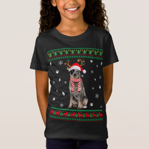 Ugly Sweater Christmas Australian Cattle Dog Santa
