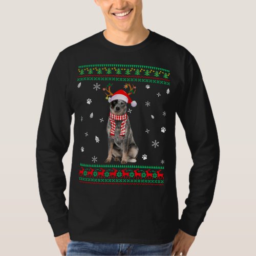 Ugly Sweater Christmas Australian Cattle Dog Santa