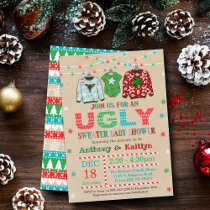 Ugly Sweater Christmas Baby Shower Invitation