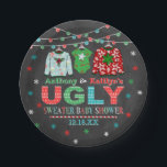 Ugly Sweater Christmas Baby Shower Paper Plates<br><div class="desc">Celebrate in style with these trendy baby shower paper plates. The design is easy to personalize with your own wording and your family and friends will be thrilled when they see these fabulous party plates.</div>