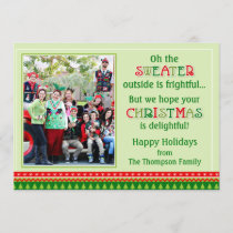 Ugly Sweater Christmas Card, Tacky Sweater Photo Invitation