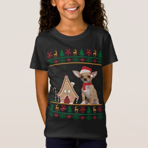 Ugly Sweater Christmas Chihuahua Santa Hat Reindee