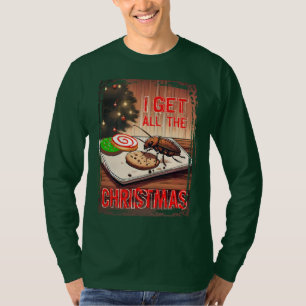 Ugly sweater Christmas cockroach eating cookies