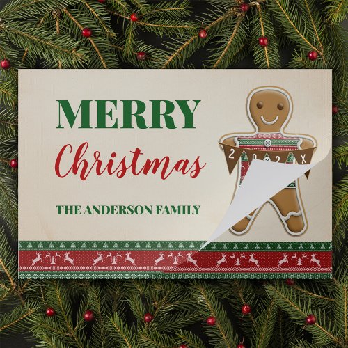 Ugly Sweater Christmas Cookie Party Paper Placemat