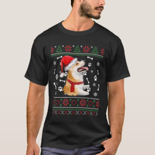 Ugly Sweater Christmas Corgi Dog Santa Hat Pajama