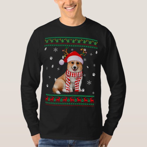Ugly Sweater Christmas Corgi Dog Santa Reindeer