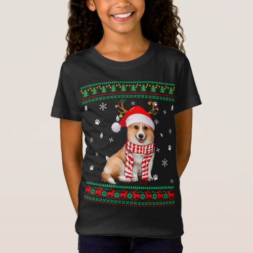 Ugly Sweater Christmas Corgi Dog Santa Reindeer