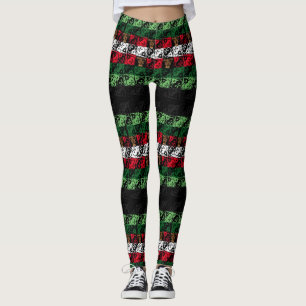 Ugly Sweater Christmas Damask Pattern Leggings