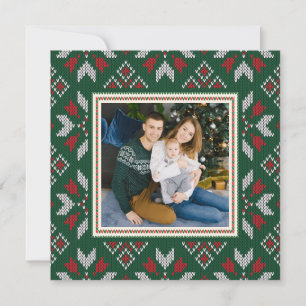 Ugly Sweater Christmas Family Photo Holiday Card