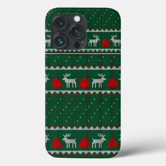Ugly Sweater Christmas Faux Knit Pattern Case-Mate iPhone 13 Pro Case