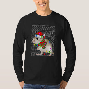 Ugly Sweater Christmas Gerbil  Santa Hat Animals