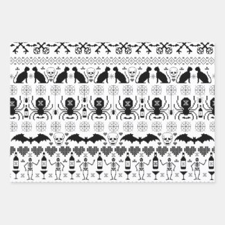 Ugly Sweater Christmas - Halloween Print Wrapping Paper Sheets