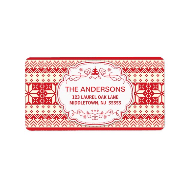 Ugly Sweater Christmas Holiday Address Labels