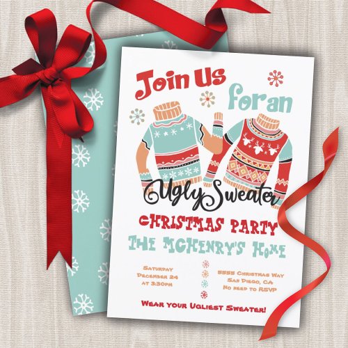 Ugly Sweater Christmas Holiday Invitation