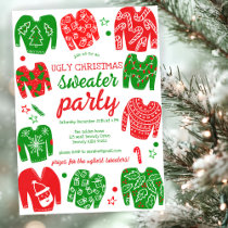 UGLY SWEATER Christmas Holiday Party Cute Custom Invitation