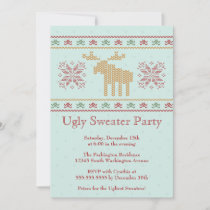 Ugly sweater christmas holiday party invitation